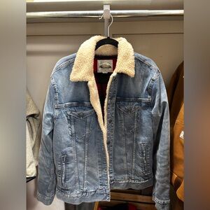 Denim Jacket with Sherpa Collar